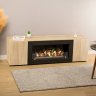 Тумба под ТВ с биокамином SteelHeat LIVORNO IMPULSE 140 см (корпус дуб Сонома / фасады дуб Сонома) фото 2